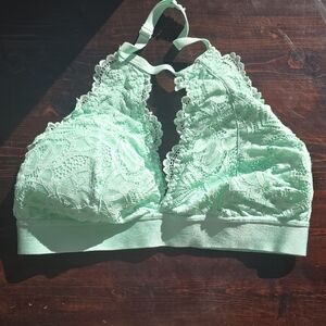 Earth Republic Lace Halter Bralette - Mint Green (Size L)